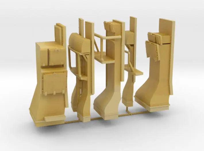 1/96 DKM Bismarck forward turret vents set - distefan 3d print