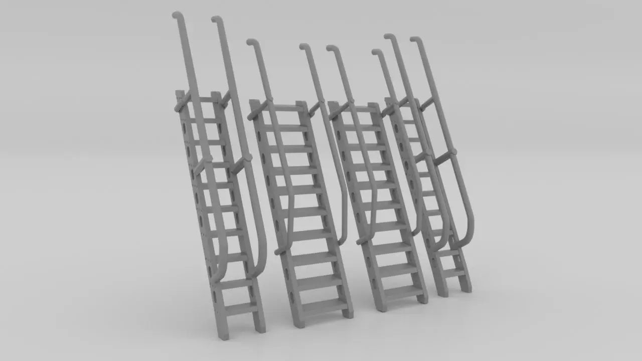 1/96 Germany Typical Ladders Set 4pcs Resin3Dinteractive