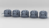 1/96 HMS Dual Purpose QF 5.25in (133mm) Turret Set (5pcs)