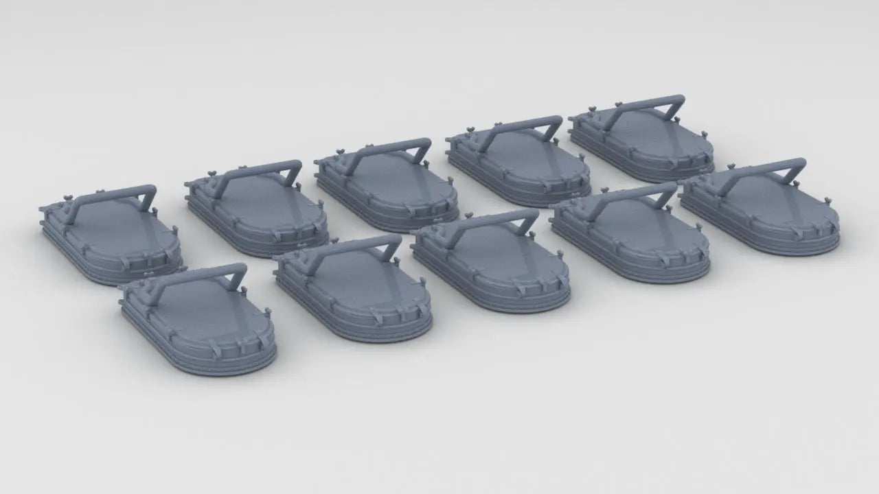 1/96 IJN Deck Hatch - Type Used on Forward Deck Set (10pcs) Resin3Dinteractive