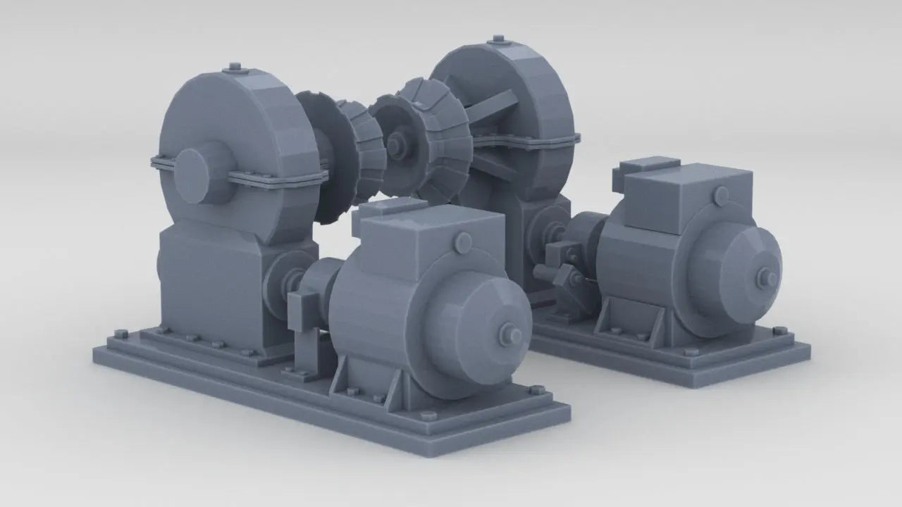 1/96 IJN Electric Deck Winch Set (2pcs) Resin3Dinteractive