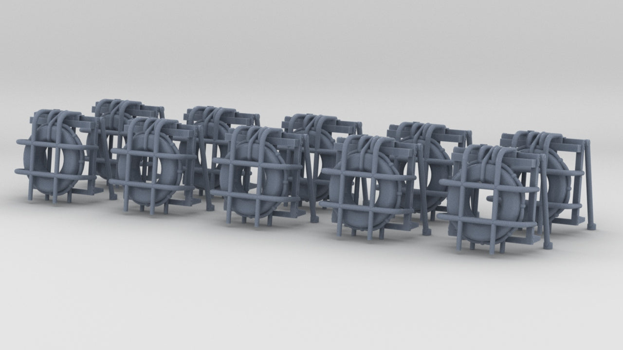 1/96 IJN Life Ring Set (10pcs) - distefan 3d print