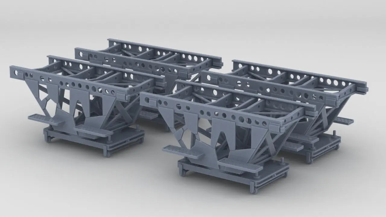 1/96 IJN Trolley for Trailer "Jake" Set (4pcs) Resin3Dinteractive