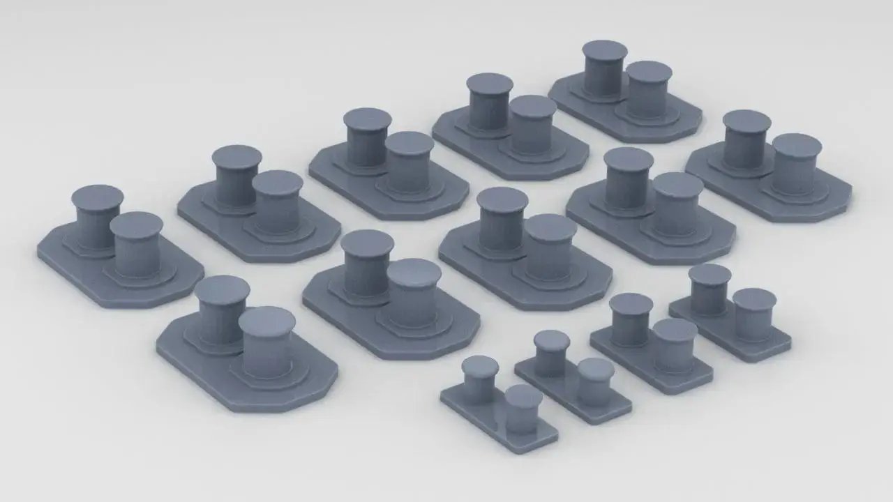 1/96 IJN Yamato Bollard Set (14pcs) - distefan 3d print