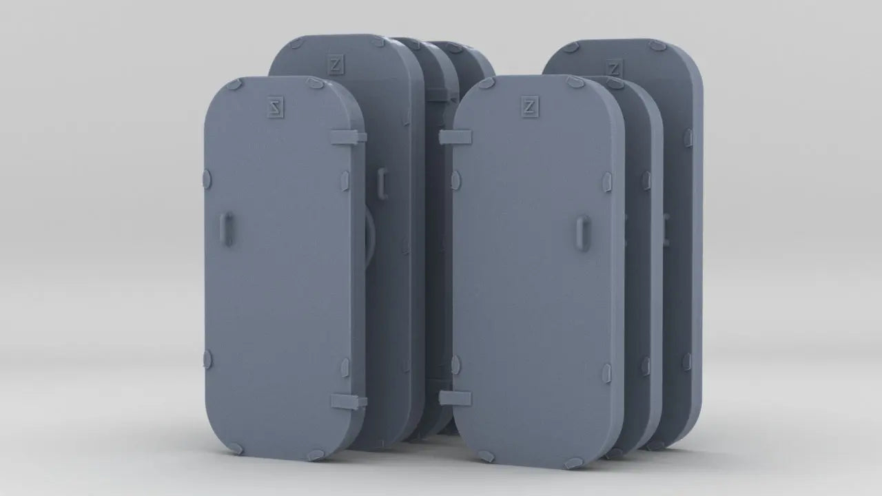1/96 US Fletcher Aft Deck 1 Doors Set (7pcs) Resin3Dinteractive