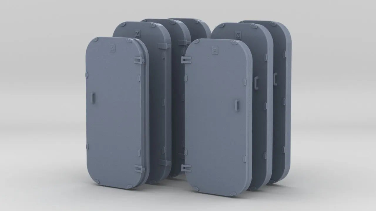 1/96 US Fletcher Forward Deck 1 - Doors Set (7pcs) Resin3Dinteractive