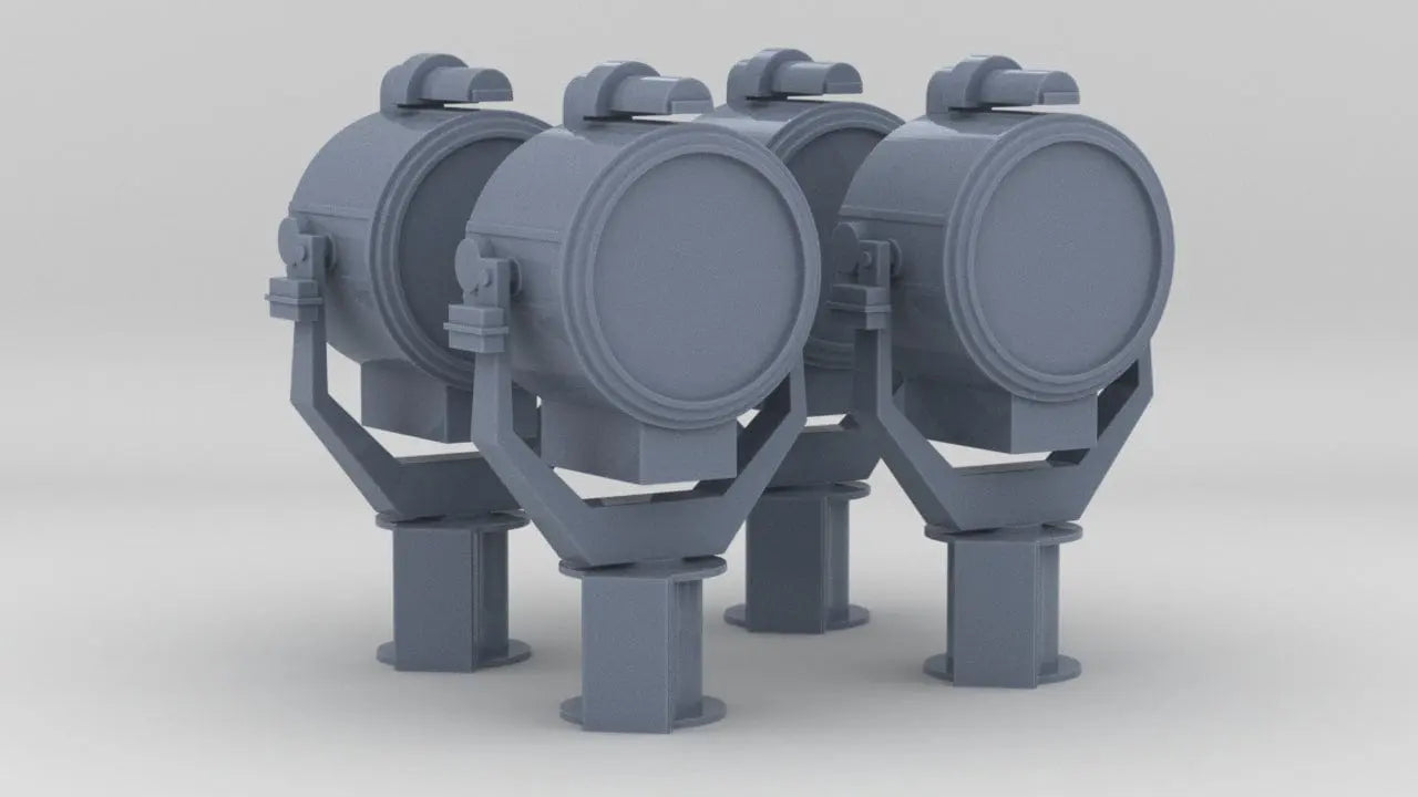 1/96 USN 24-Inch Searchlight Set (4pcs) - distefan 3d print