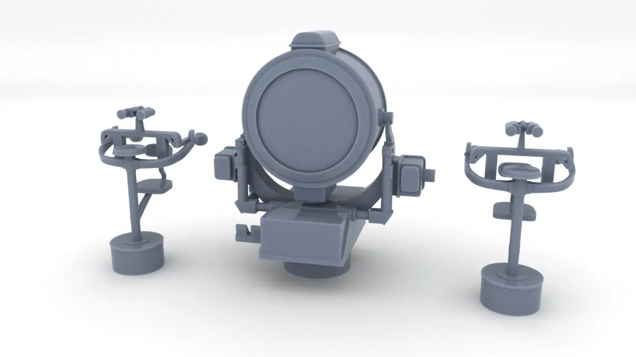 1/96 USN 36-inch Searchlight w. Pair Skylookout Resin3Dinteractive