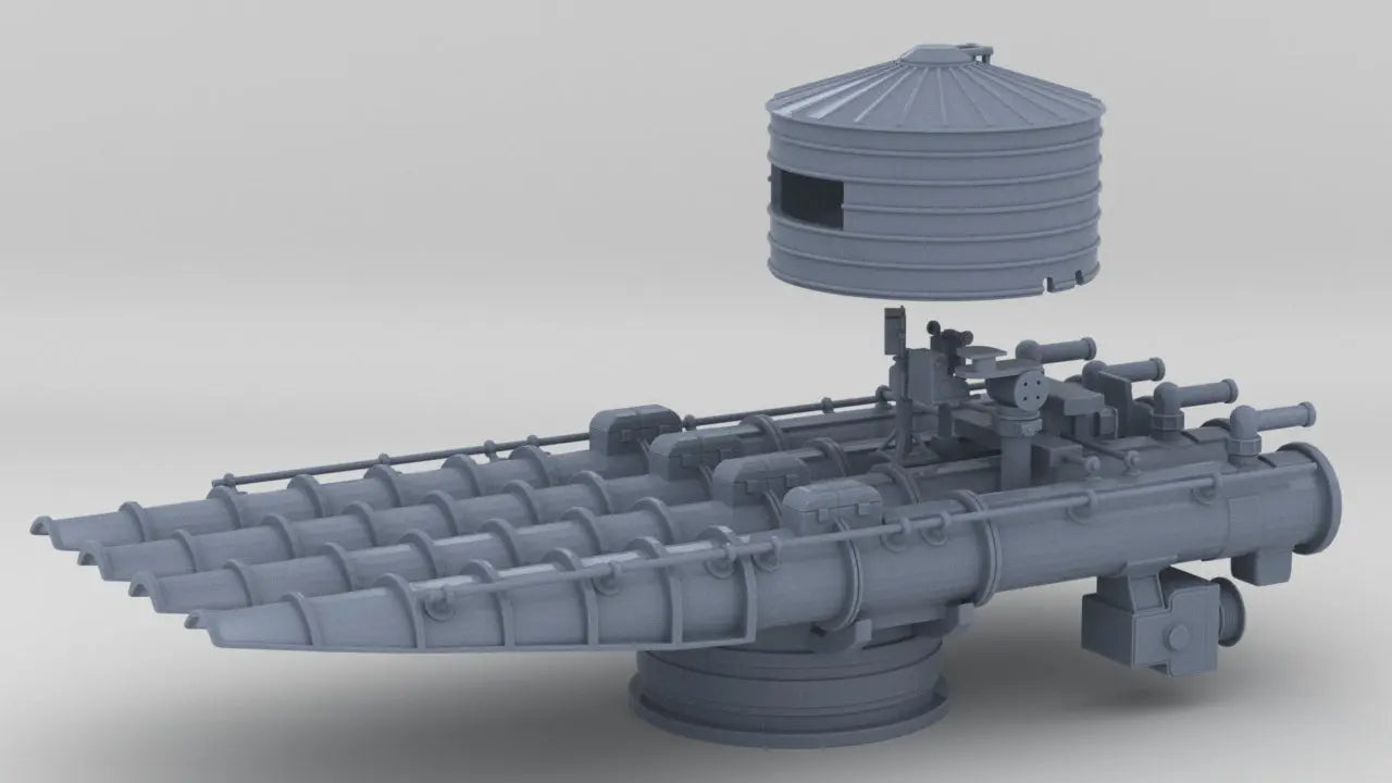 1/96 USS 21in Quadruple Torpedo Tube Launcher Resin3Dinteractive