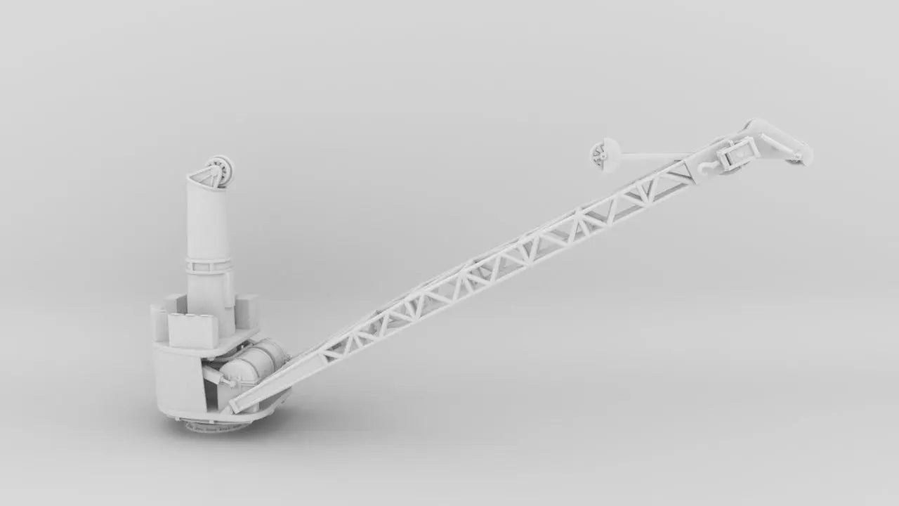 1/96 USS BB59 Boat Crane 3dspro