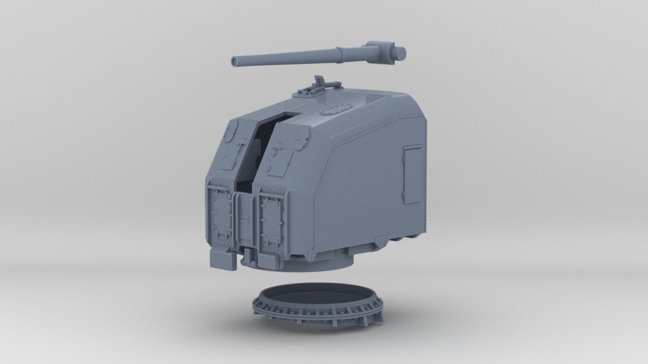 1/96 USS Cecil J. Doyle Bow 5"/38 Cal. Gun Mount - distefan 3d print