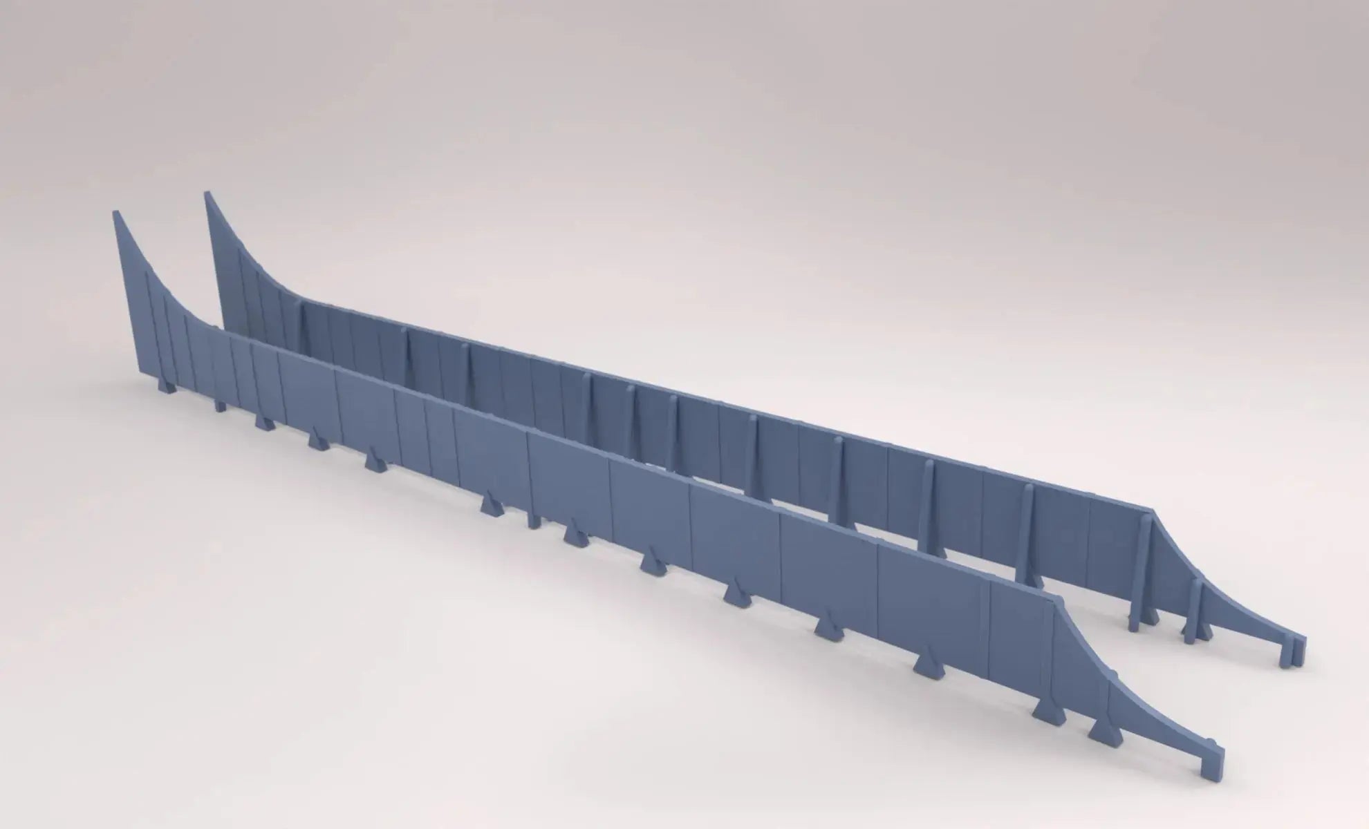 1/96 USS Fletcher Structure Bulwark Set (2pcs) - distefan 3d print – alternate view