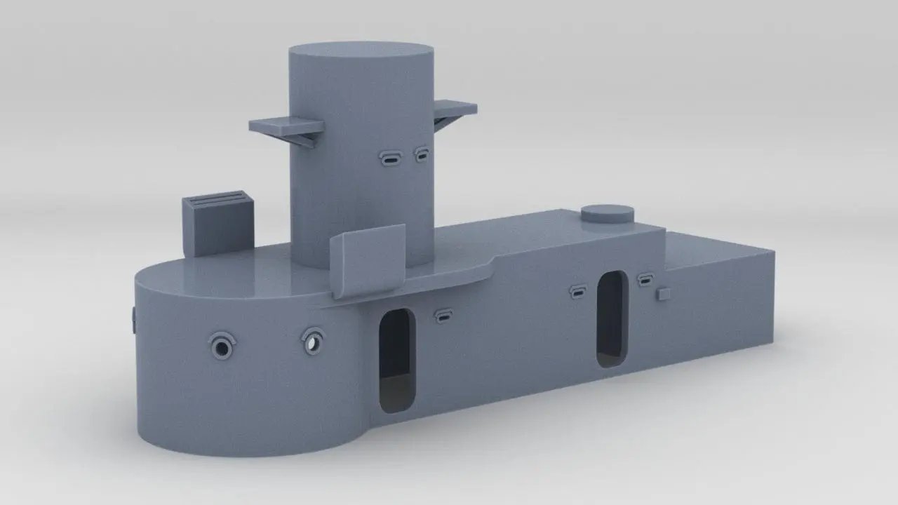1/96 USS Helena (CL-50) Aft Deck 3 - distefan 3d print