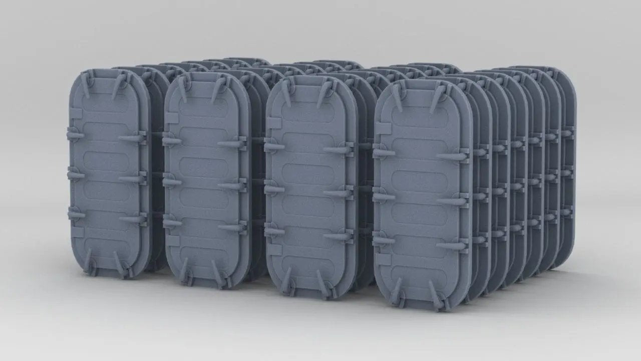 1/96 USS Helena (CL-50) Watertight Doors Set (28pcs) - distefan 3d print