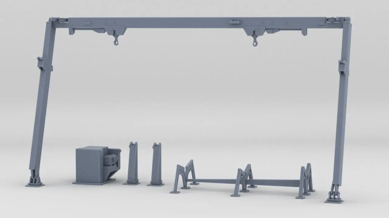 1/96 USS Iowa '84 Boat Davits Port Set - distefan 3d print