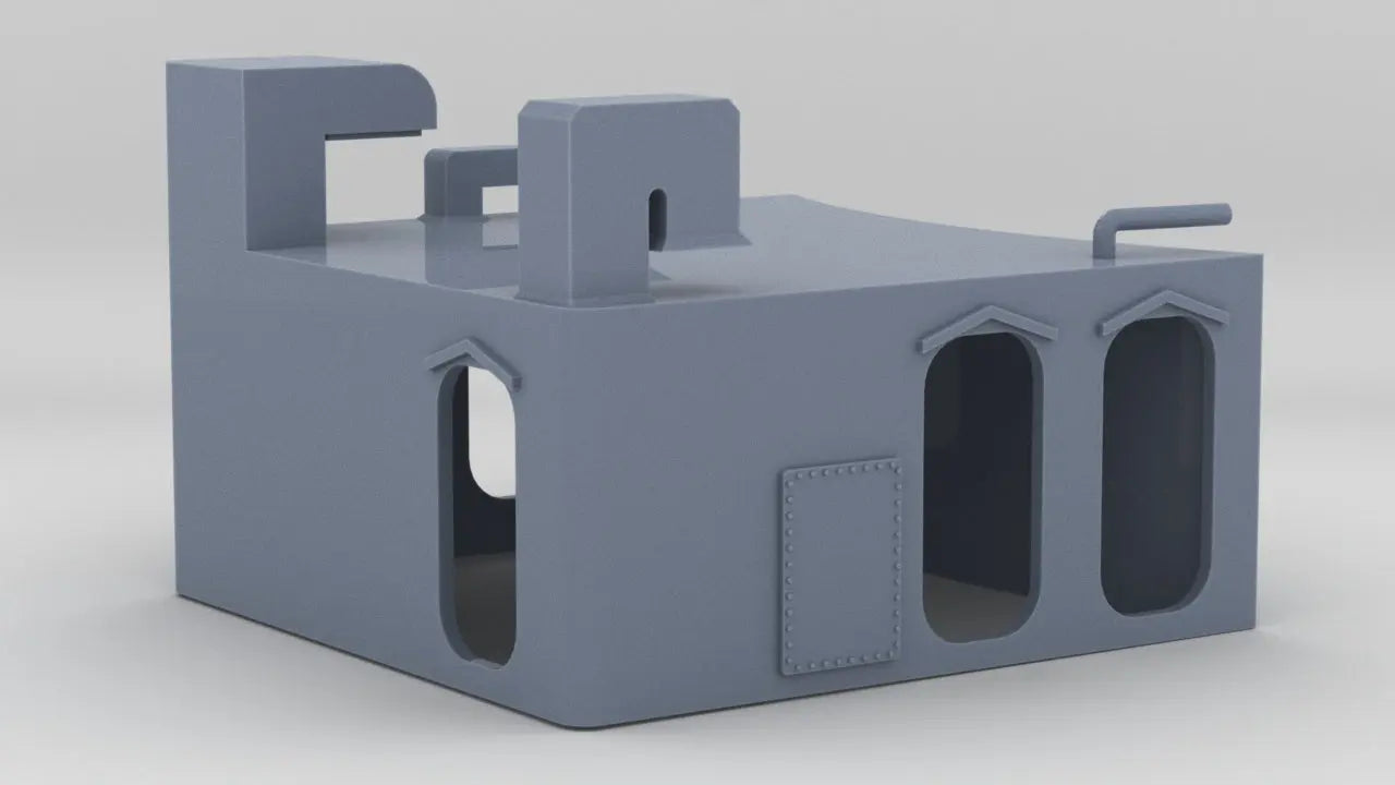 1/96 USS Iowa '84 Forward Barbette House - distefan 3d print