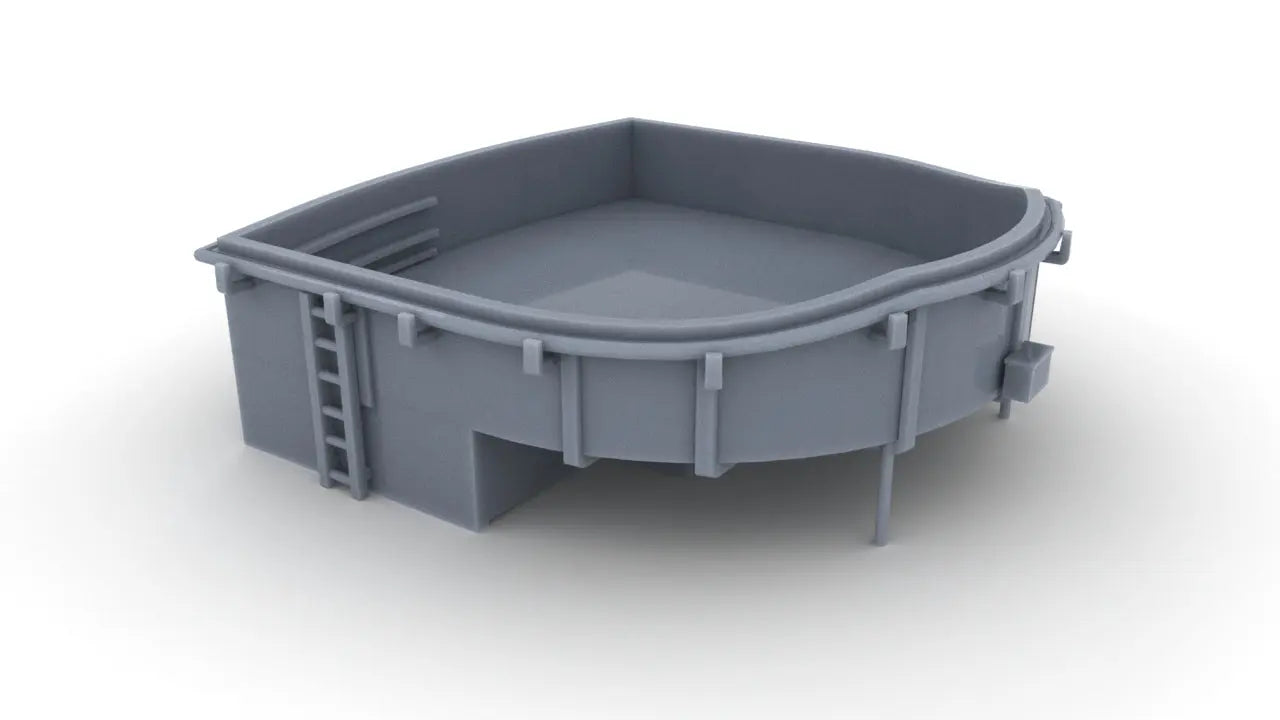 1/96 USS Missouri (BB-63) Stern Main Turret 40mm Bofors Tub 3dspro