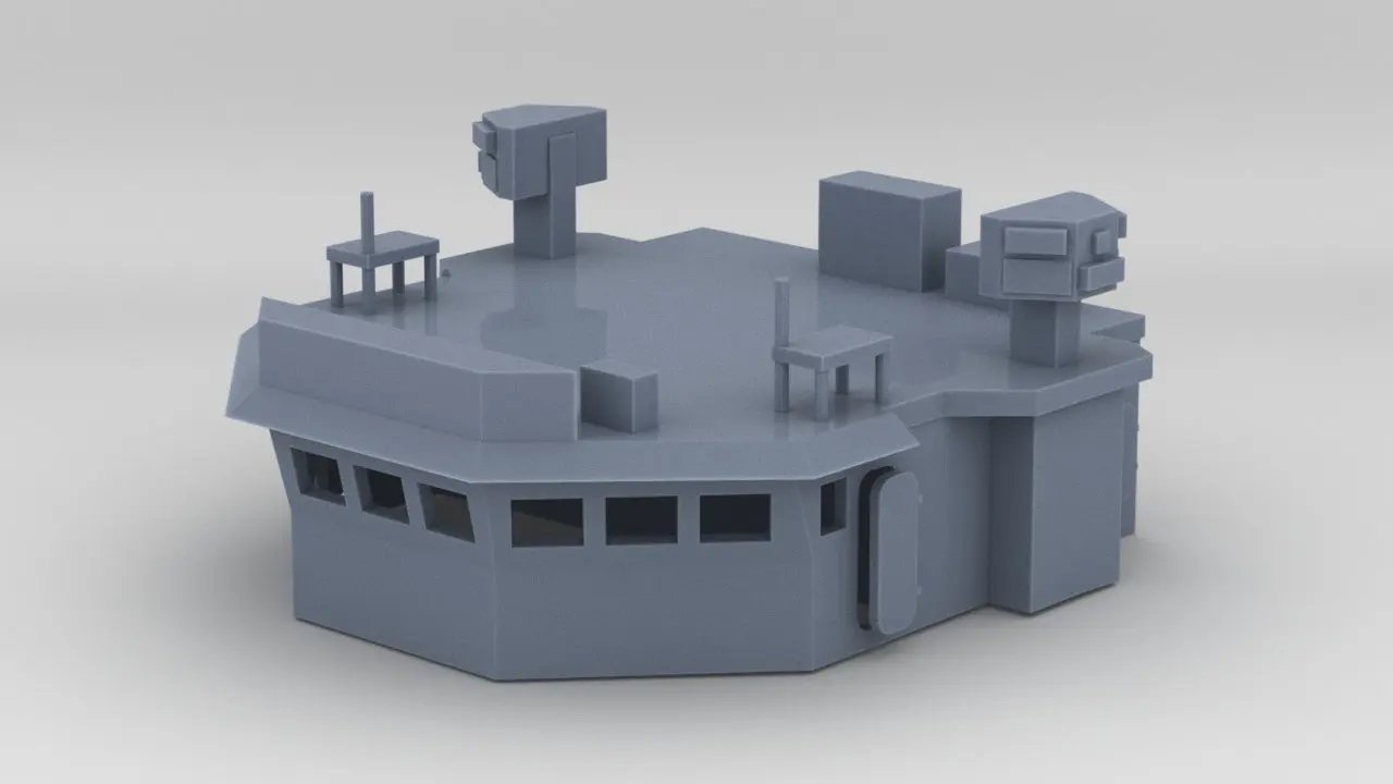 1/96 USS Oliver Hazard Perry Forward Command Bridge - distefan 3d print