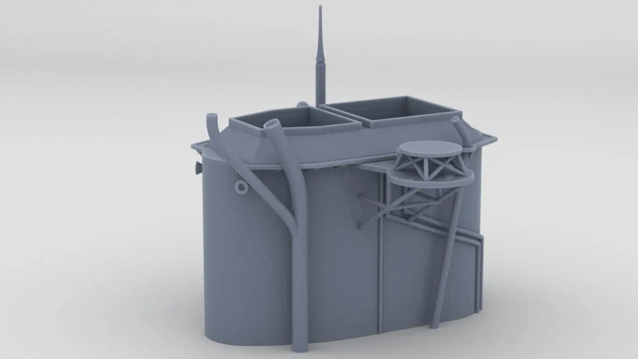 1/96 USS Shangri-La Main Deck 4 Funnel - distefan 3d print