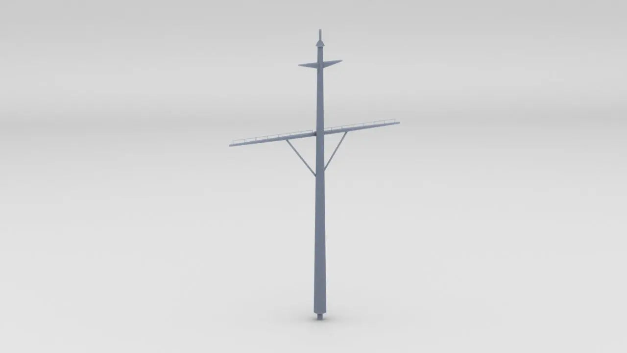 1/96 USS South Dakota (BB-57) Aft Mast - distefan 3d print