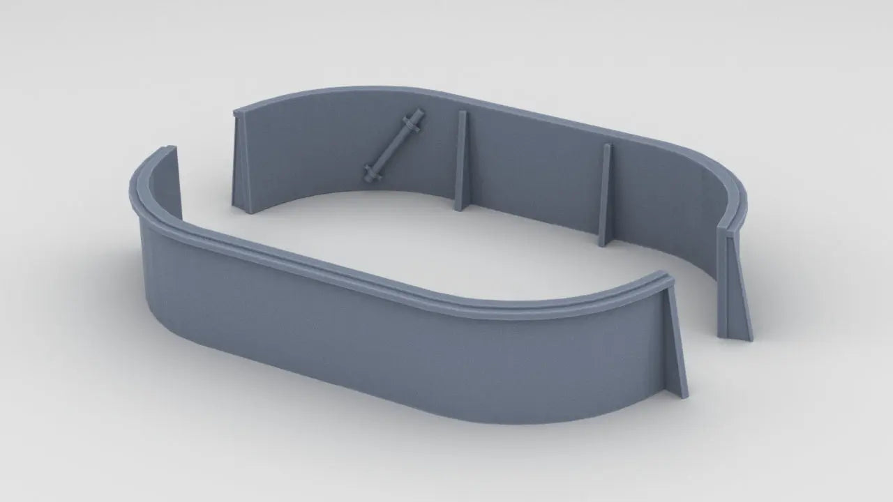 1/96 USS South Dakota (BB-57) Bow Main Deck 20mm Tub Set - distefan 3d print