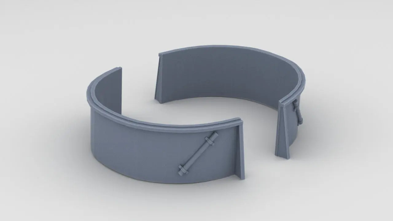 1/96 USS South Dakota (BB-57) Bow Main Deck 20mm Tubs Set - distefan 3d print