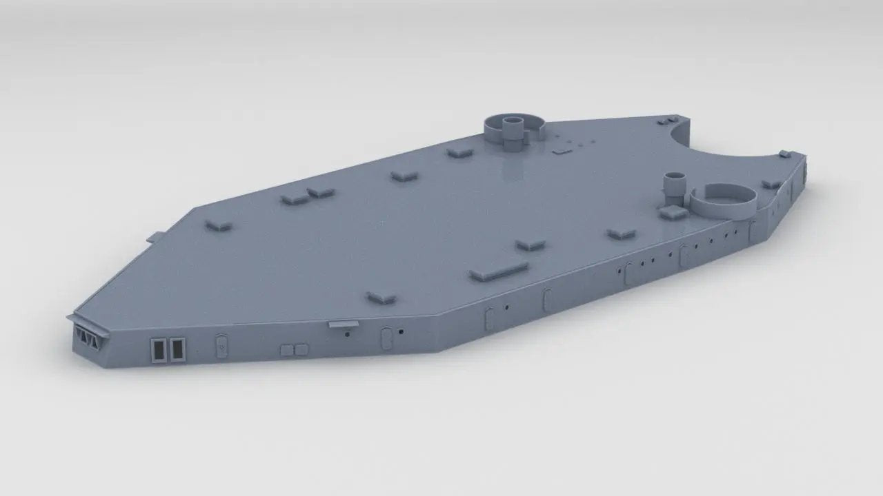 1/96 USS South Dakota (BB-57) Deck 1 - distefan 3d print