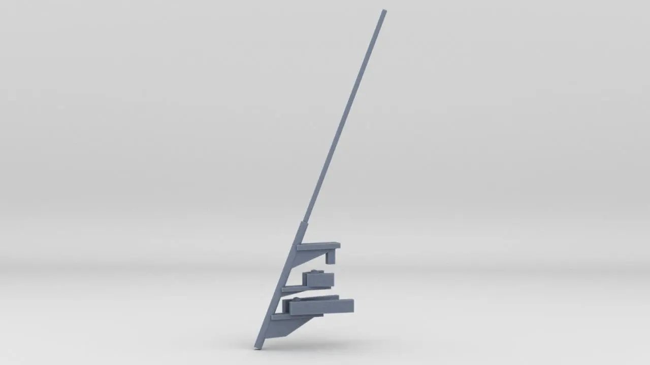 1/96 USS South Dakota Ensign Staff - distefan 3d print