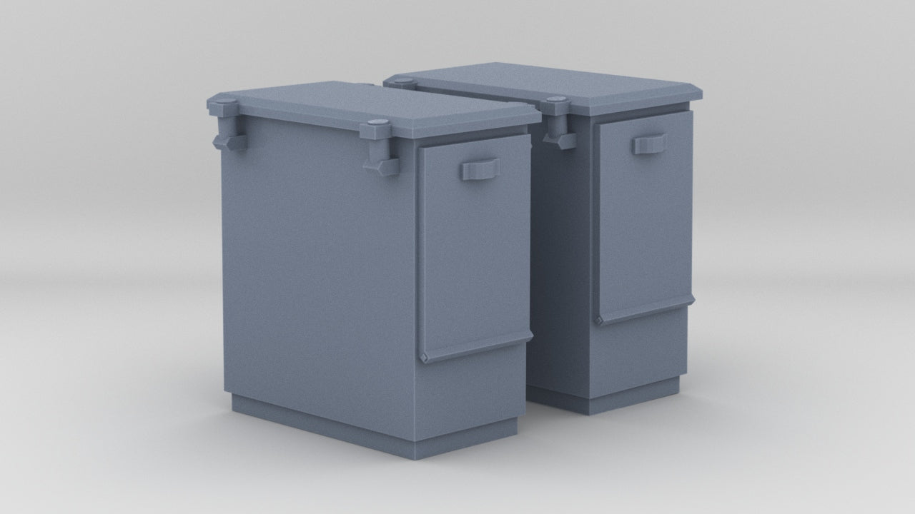 1/96 USS Sub Chaser 3”/50 Ammo Box Set (2pcs) - distefan 3d print