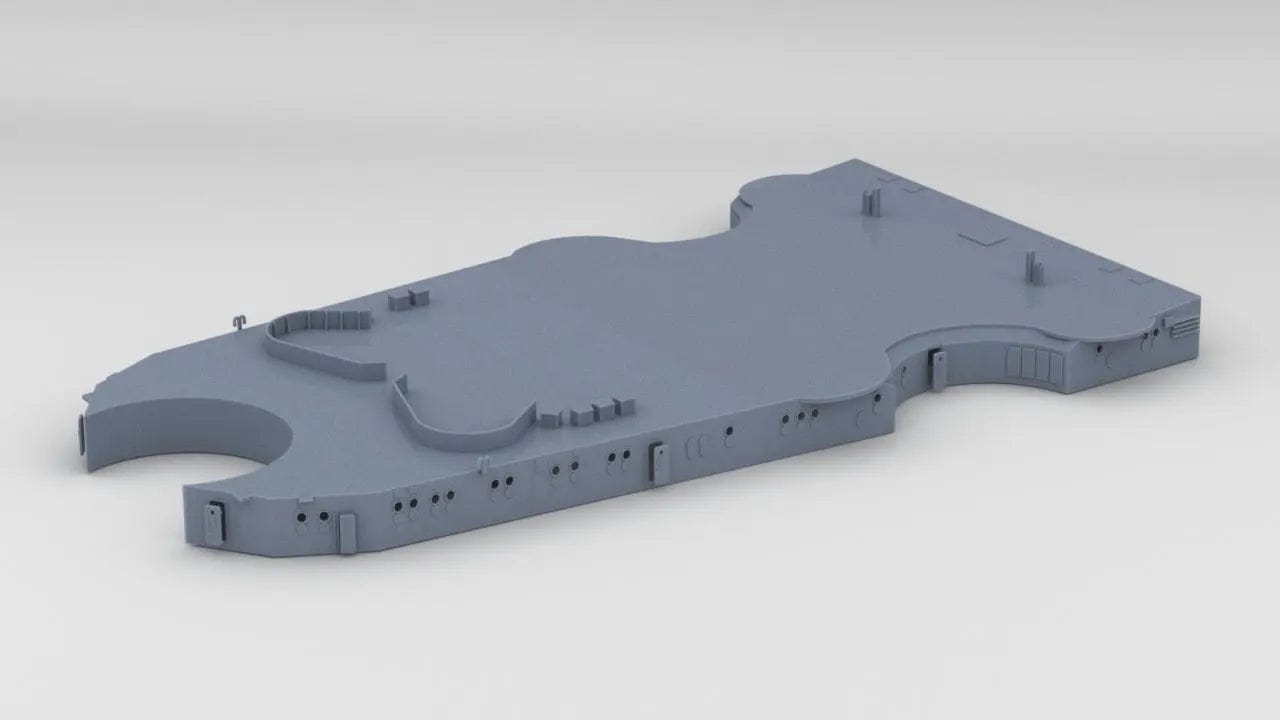 1/96 DKM Bismarck Aft Deck 1 - distefan 3d print