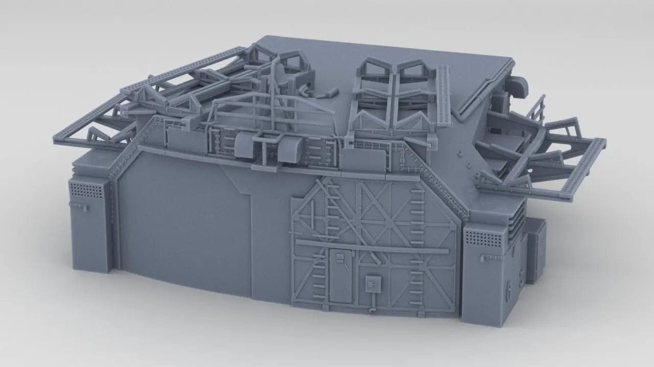 1/96 DKM Bismarck Aft Double Hangar - distefan 3d print