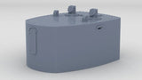 1/96 DKM Bismarck Aft Housing 10.5m RF w/ Mast