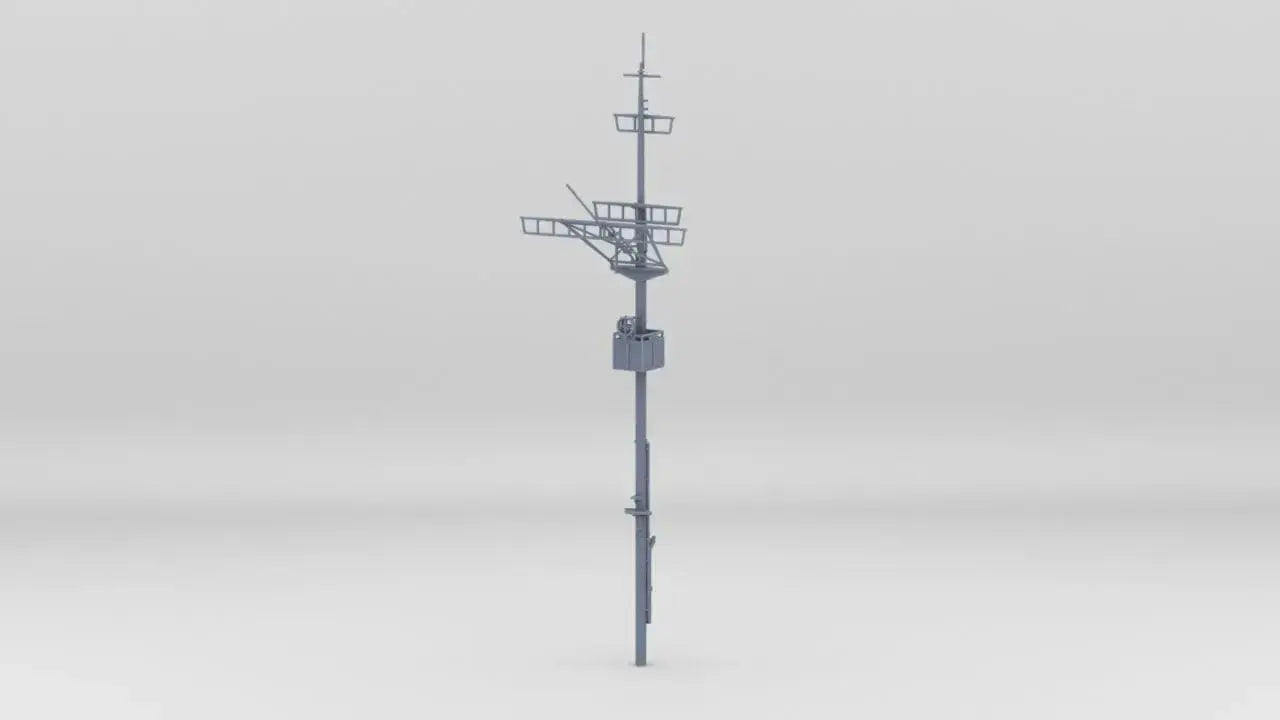 1/96 DKM Bismarck Aft Mast - distefan 3d print