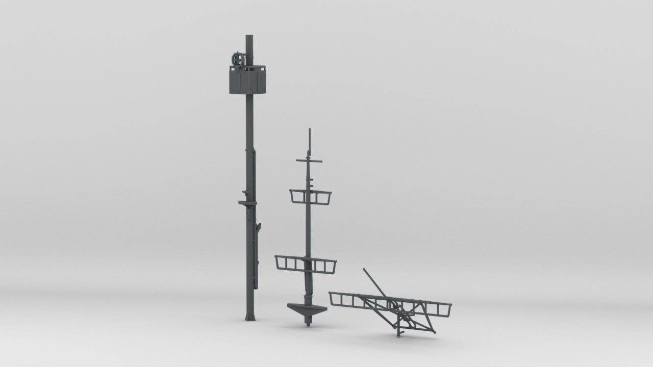 1/96 DKM Bismarck Aft Mast - distefan 3d print