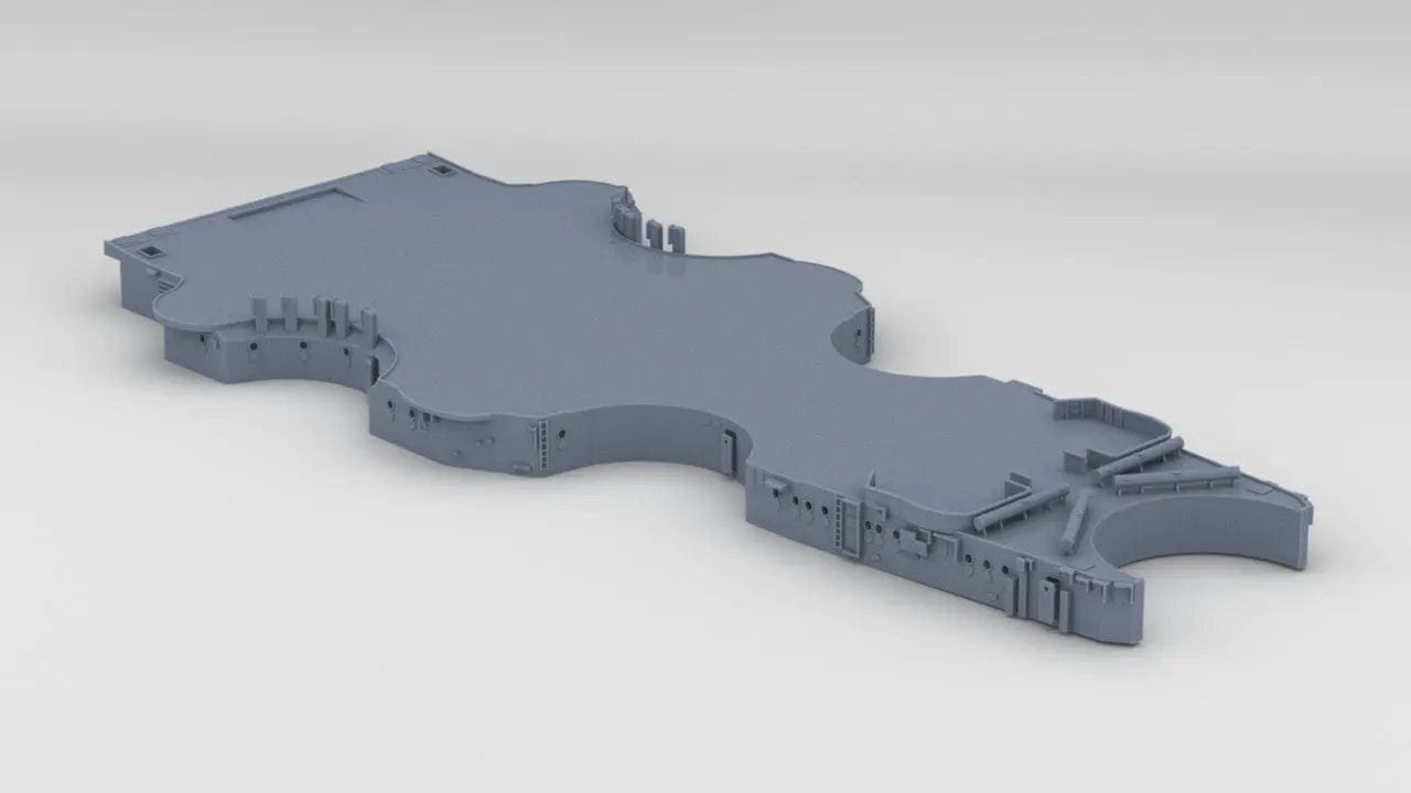 1/96 DKM Bismarck Forward Deck 1 - distefan 3d print