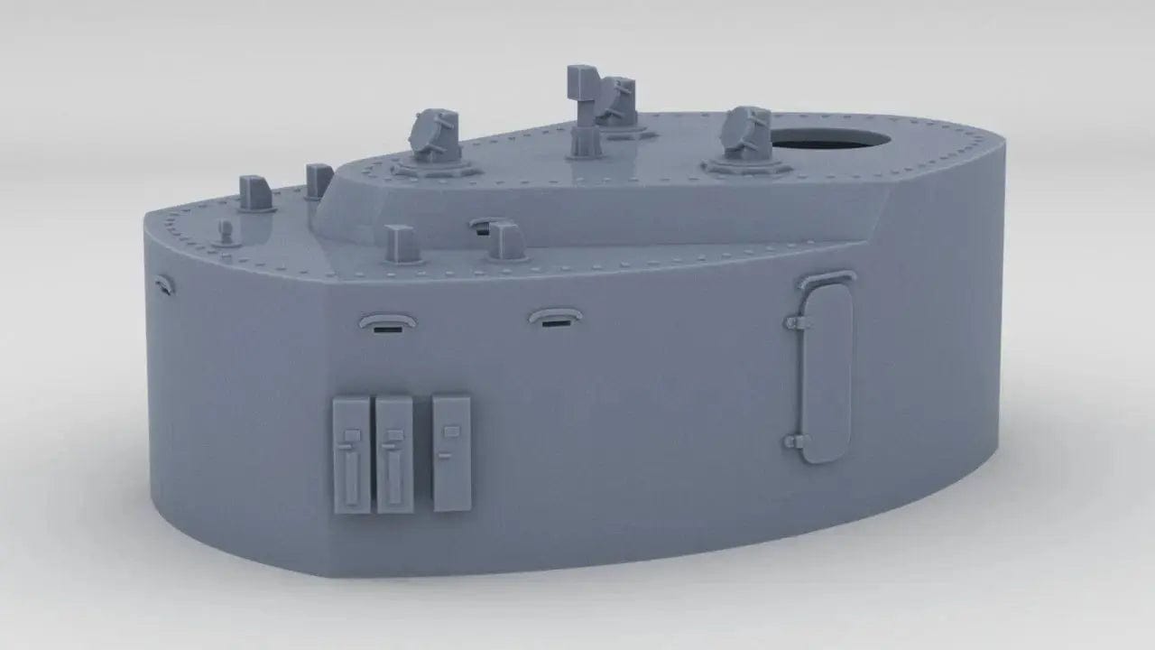 1/96 DKM Bismarck Forward Housing 7m RF - distefan 3d print