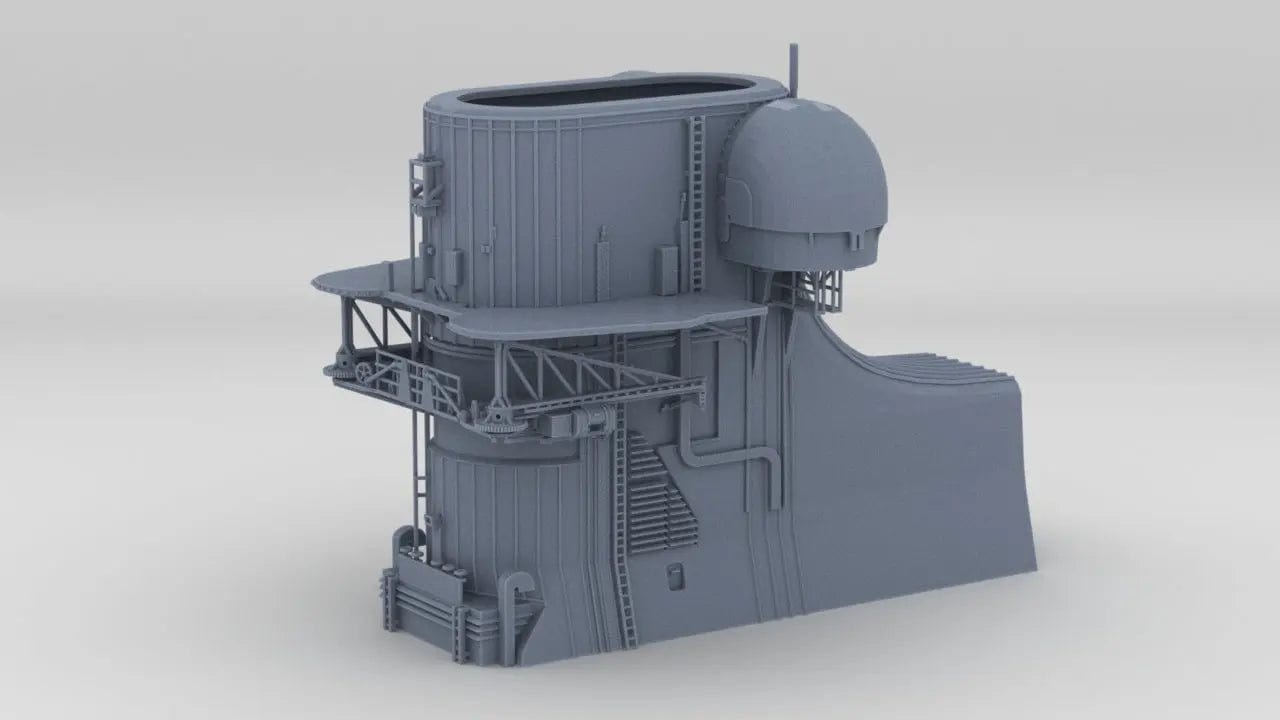 1/96 DKM Bismarck Funnel - distefan 3d print