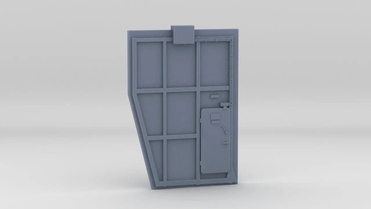 1/96 DKM Bismarck Plane Hangar Door Starboard - distefan 3d print