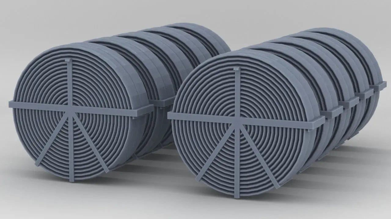 1/96 DKM Fire Hose 2 w/ Bracket Set (10pcs) - distefan 3d print