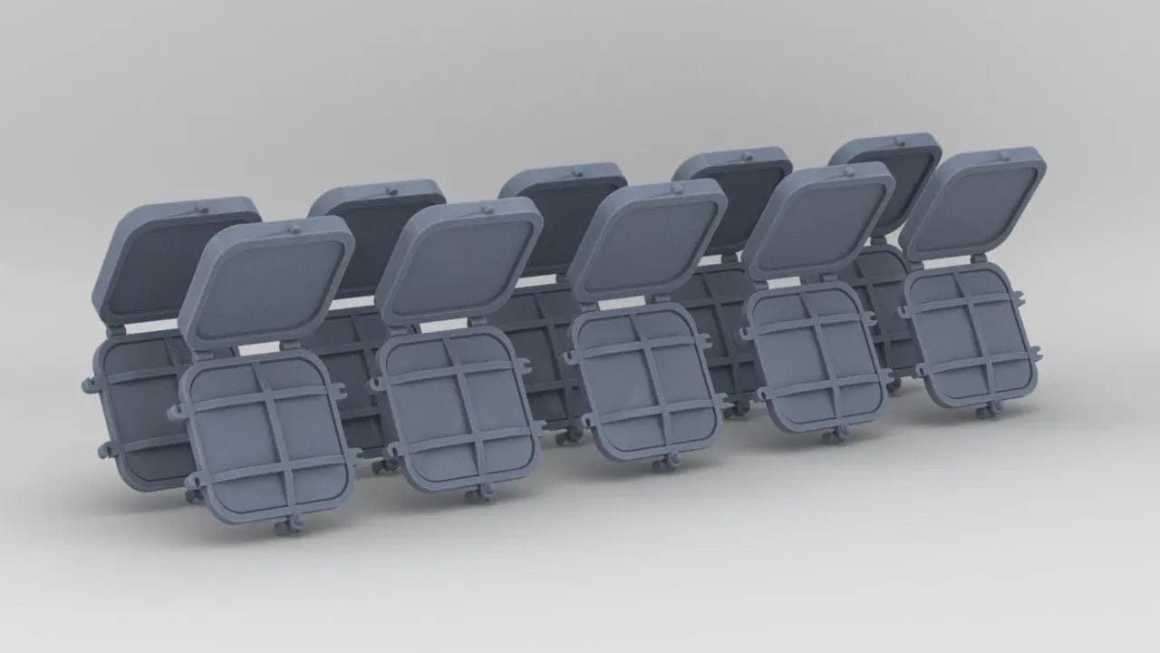 1/96 DKM Port Rectangle v4 Set (10pcs) - distefan 3d print