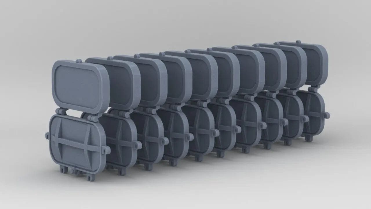 1/96 DKM Port Rectangle v5 Set (10pcs) - distefan 3d print