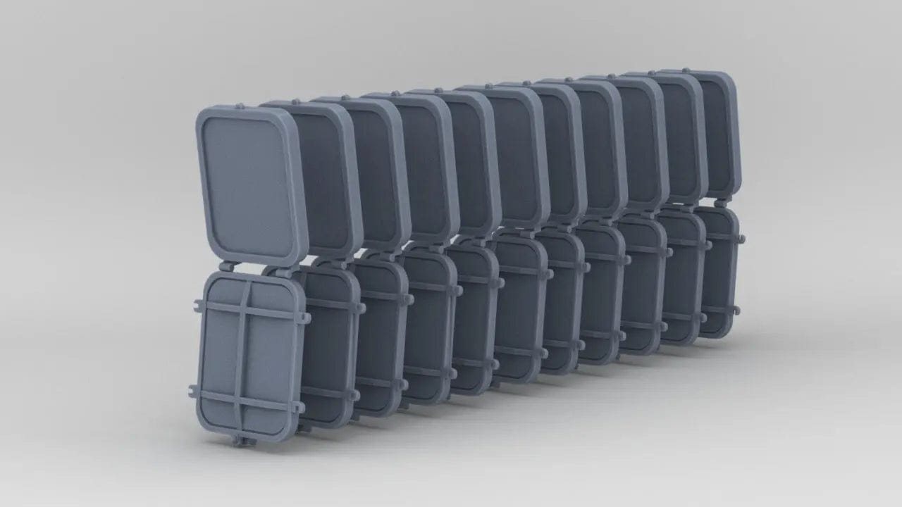 1/96 DKM Port Rectangle v7 Set (10pcs) - distefan 3d print