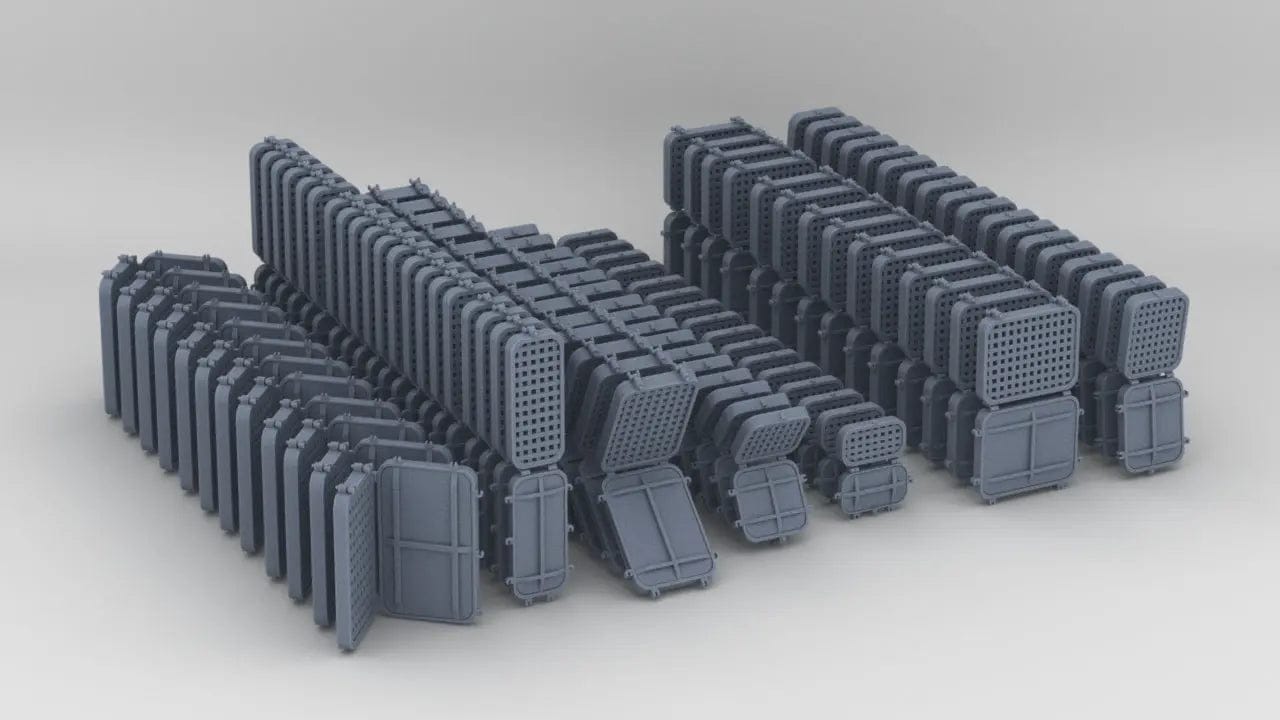 1/96 DKM Port Rectangle Vent Grate Set (110pcs) - distefan 3d print