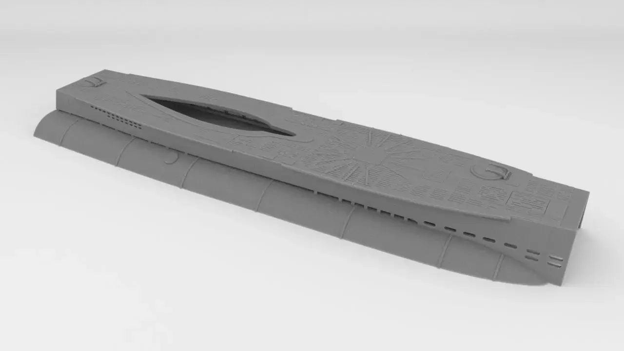 1/96 DKM U-boot VII/C Hull - Deck Upper Part - distefan 3d print