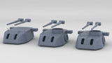 1/96 HMS Exeter 1942 Turret Set (3pcs)