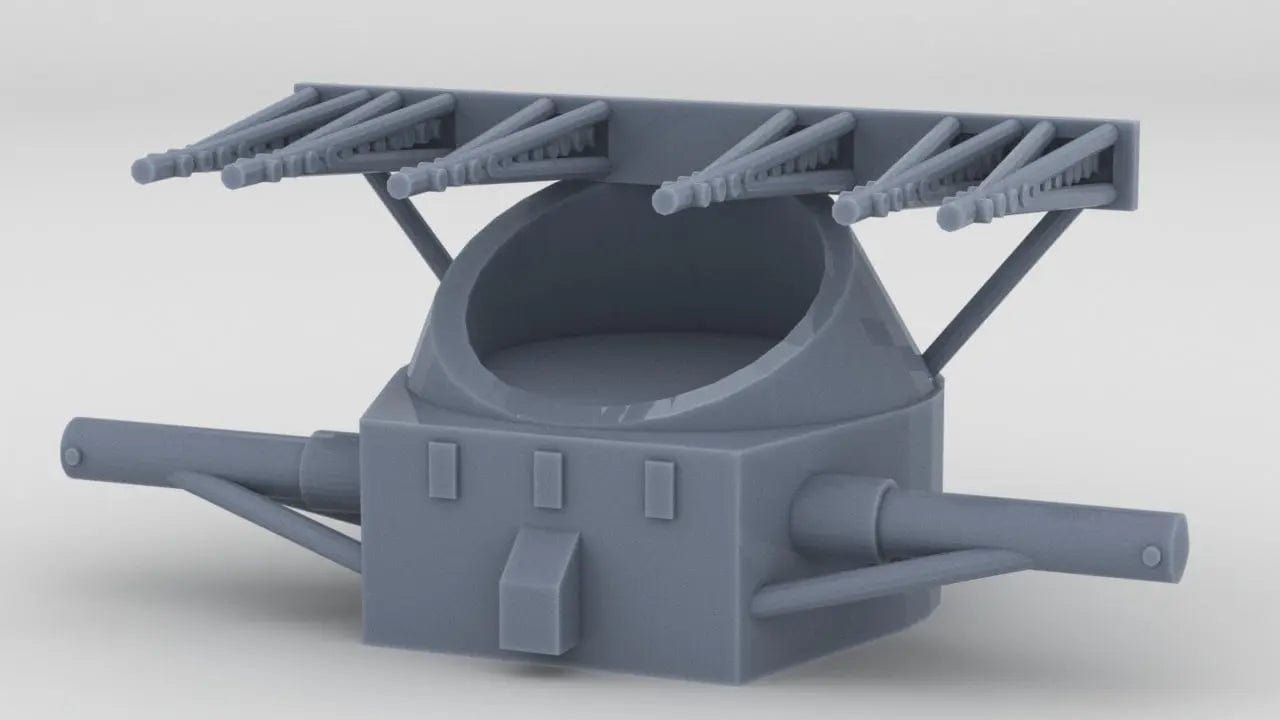 1/96 HMS Warspite 4in High Angled Control Tower - distefan 3d print
