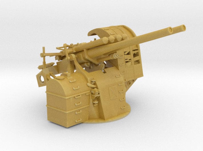 1/96 IJN 12.7 cm/40 (5") Type 89 naval mount twin - distefan 3d print