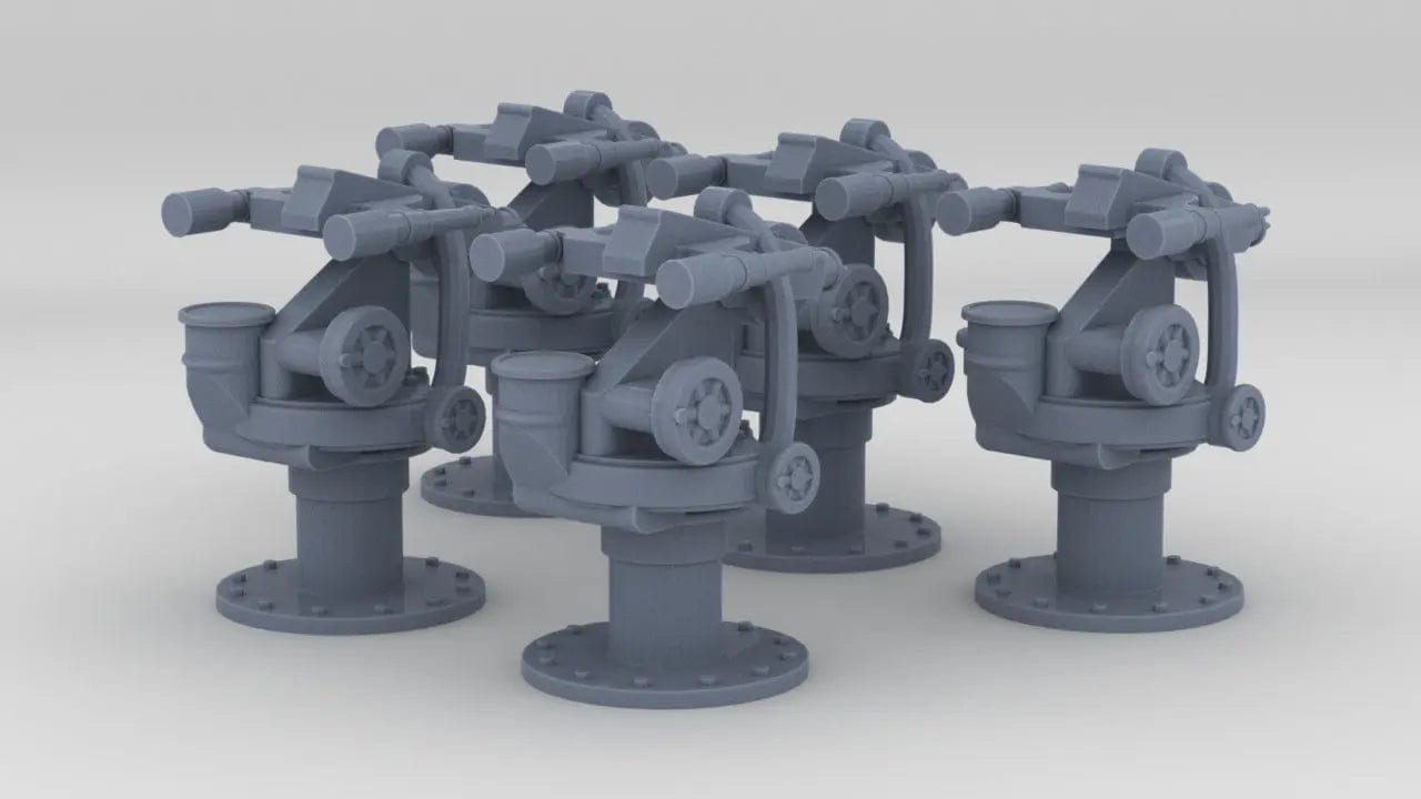 1/96 IJN Machine Gun High Angle Directors Set (5pcs) - distefan 3d print