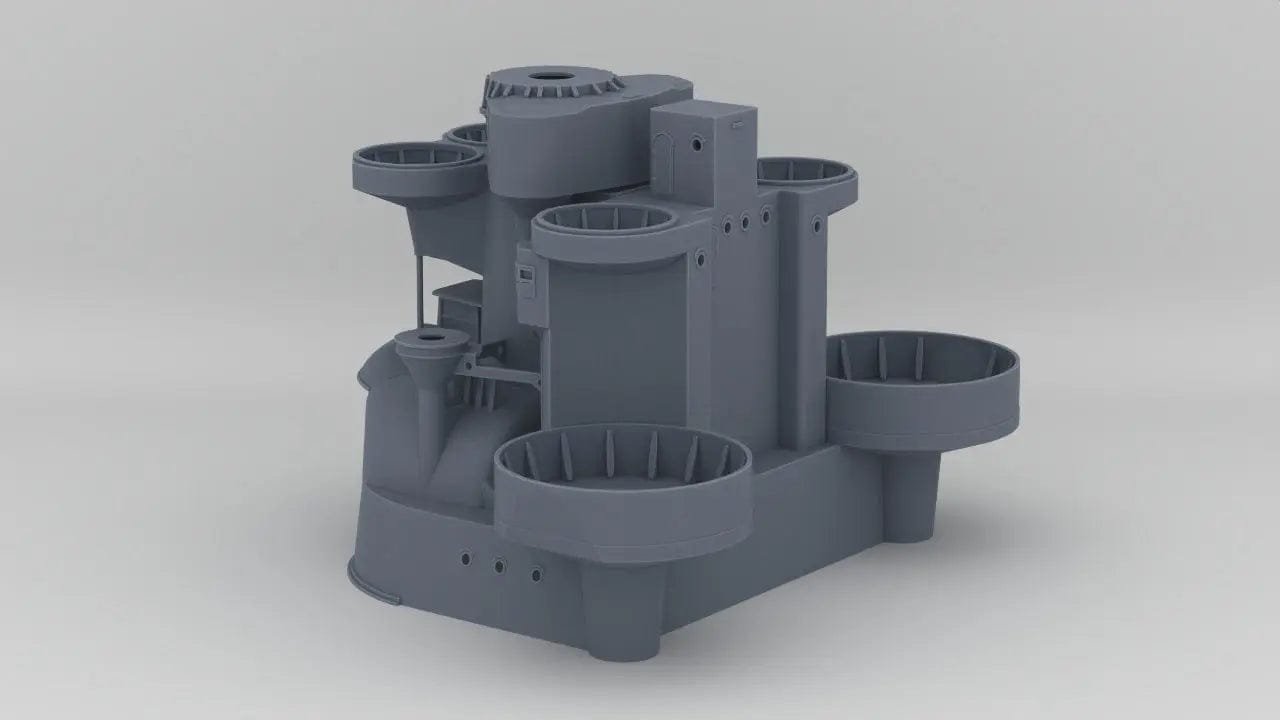 1/96 IJN Yamato Aft Tower Superstructure - distefan 3d print