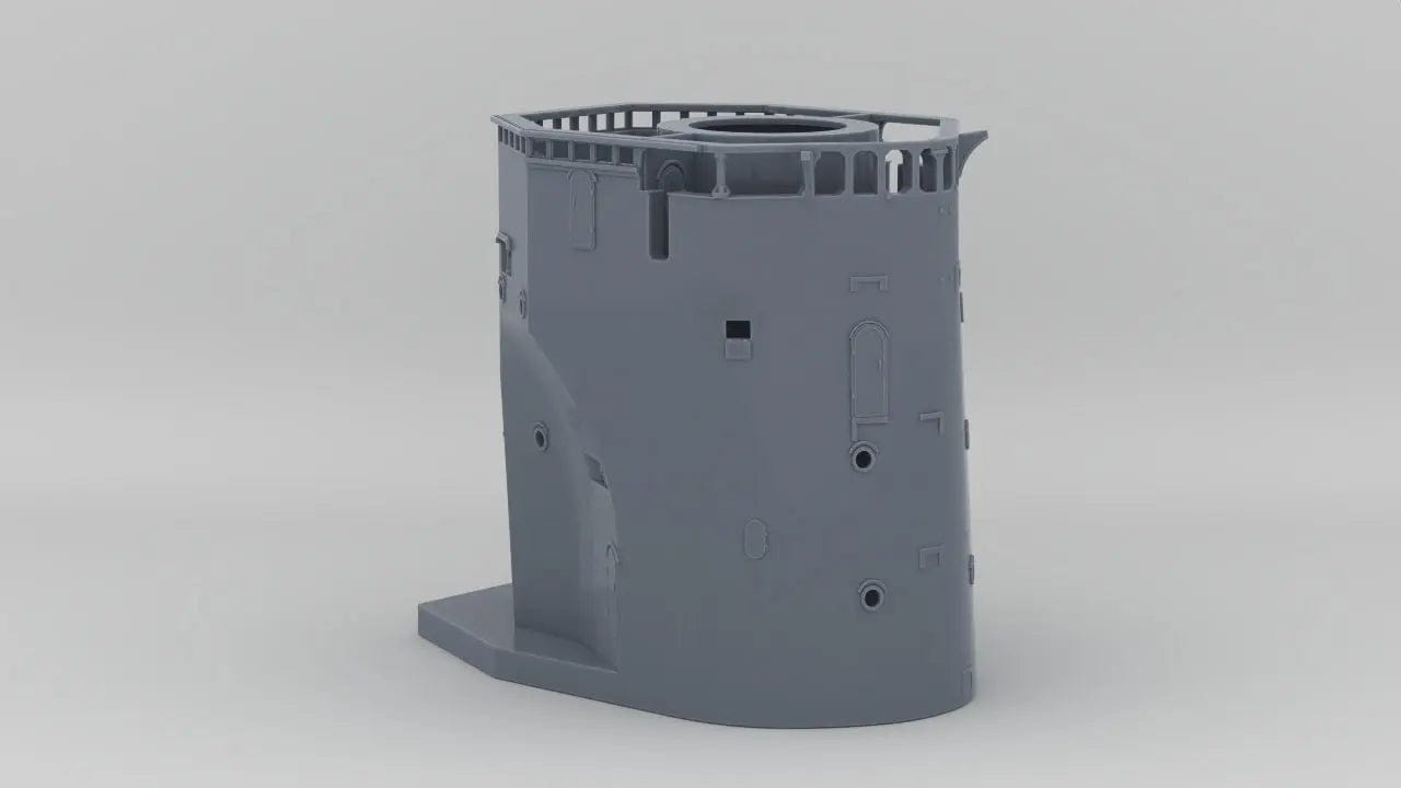 1/96 IJN Yamato Forward Structure Combat Bridge - distefan 3d print – alternate view